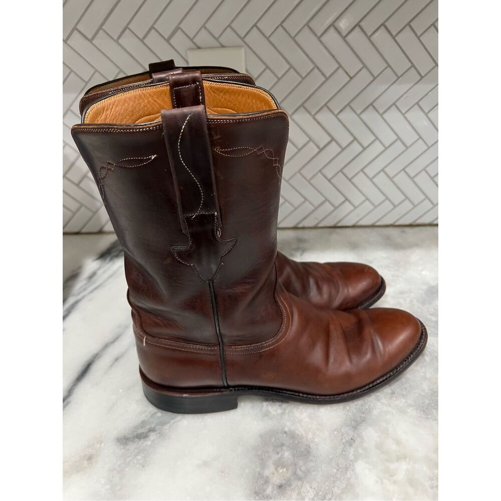 Lucchese Classics Handmade Cowboy Boots 3512RR 10.5 C Brown Leather USA